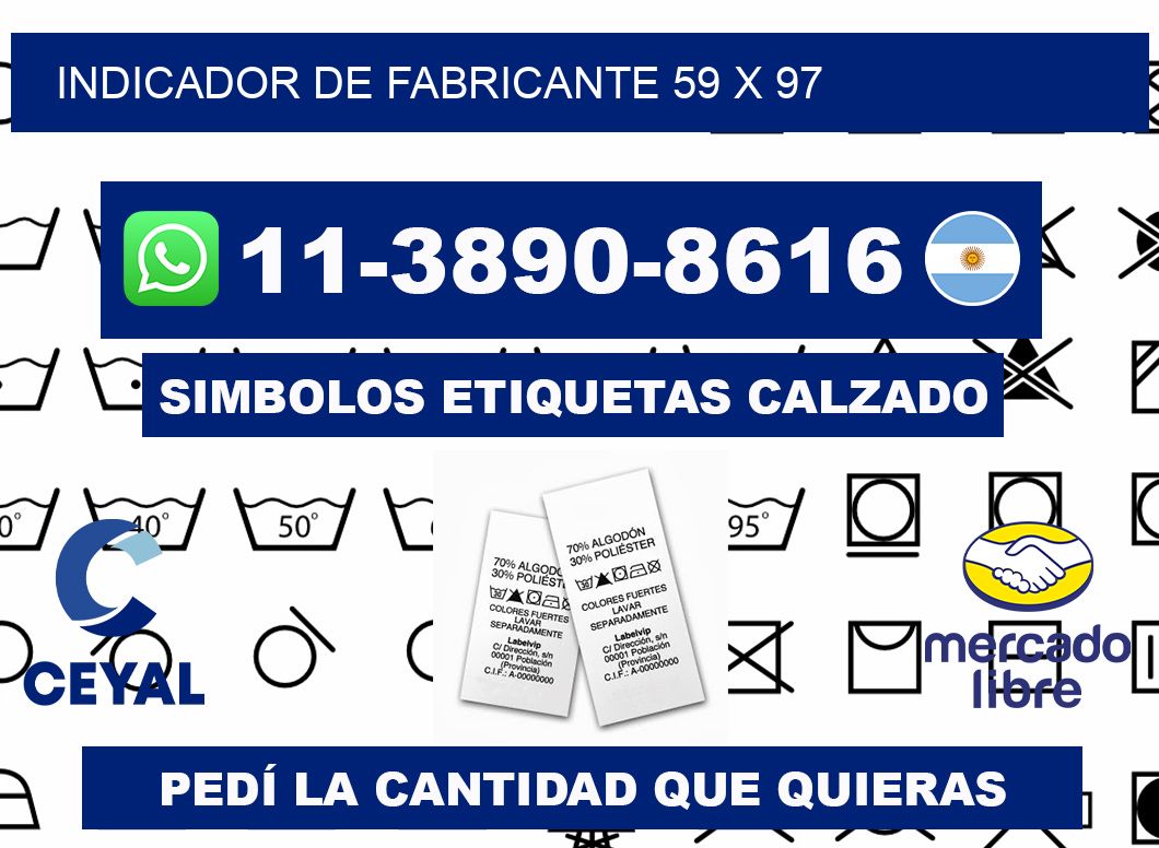 Indicador de fabricante 59 x 97