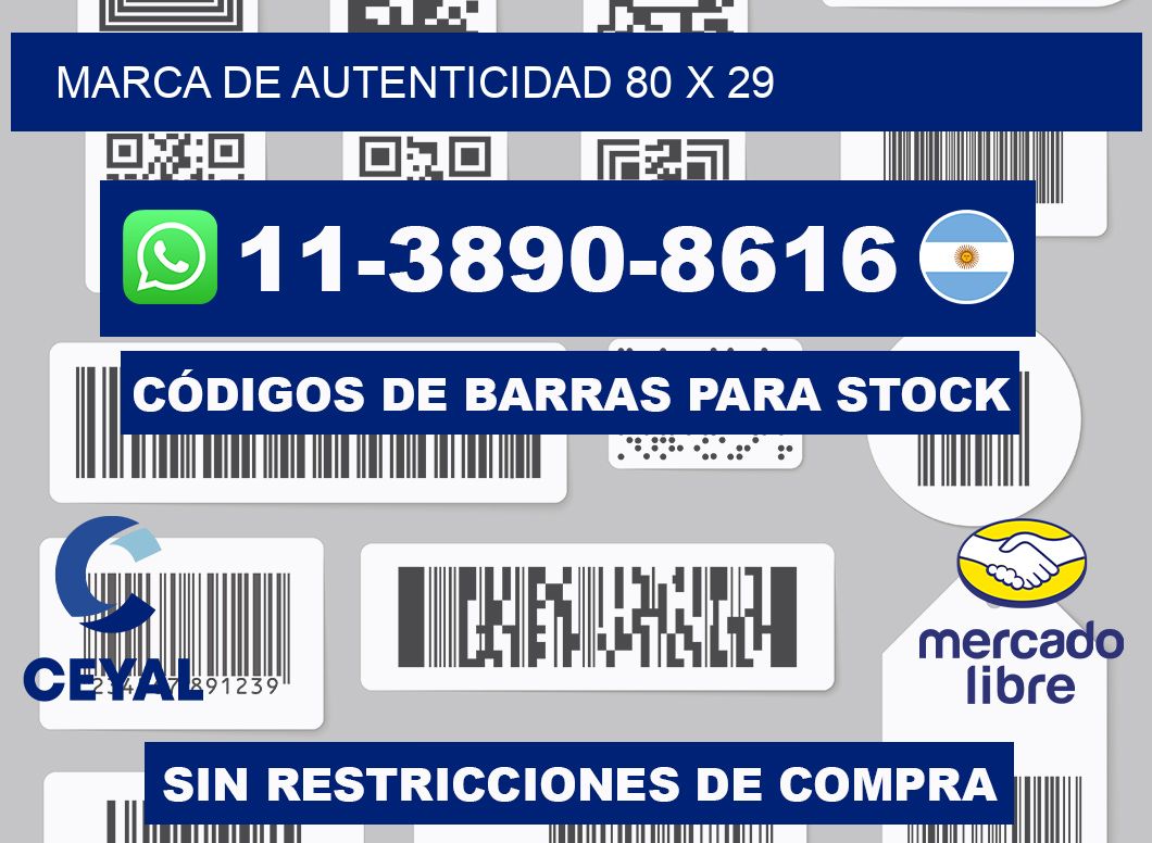 Marca de autenticidad 80 x 29