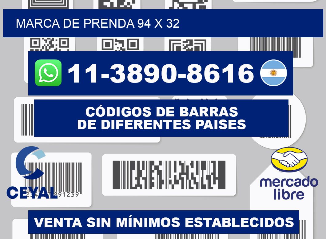 Marca de prenda 94 x 32