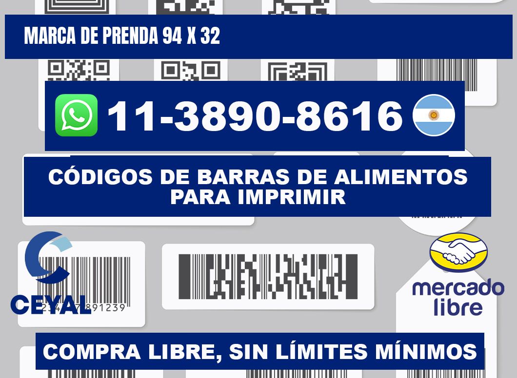 Marca de prenda 94 x 32