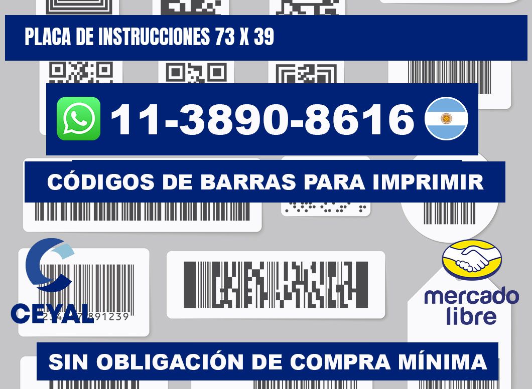 Placa de instrucciones 73 x 39