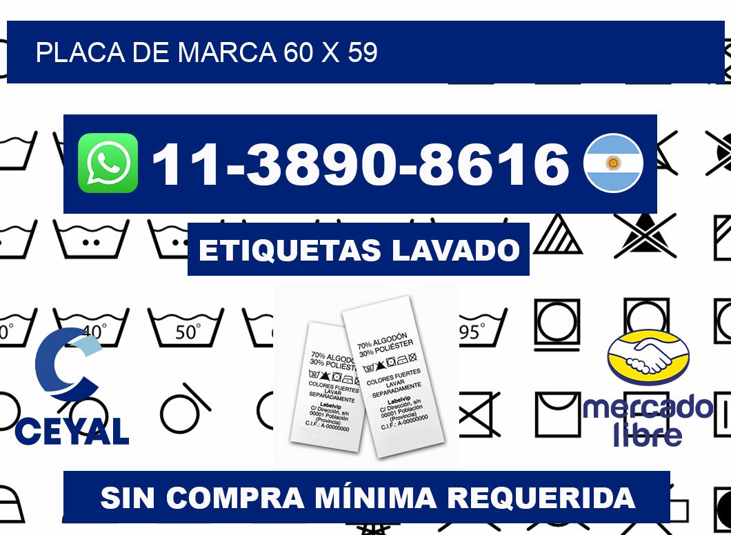 Placa de marca 60 x 59