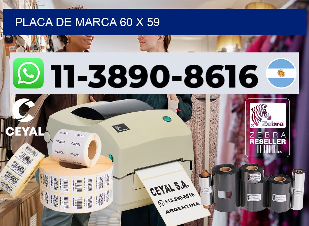 Placa de marca 60 x 59