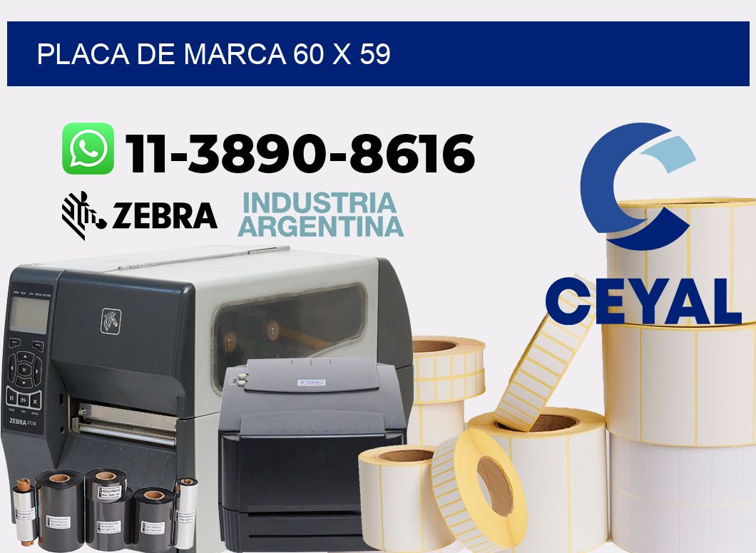 Placa de marca 60 x 59