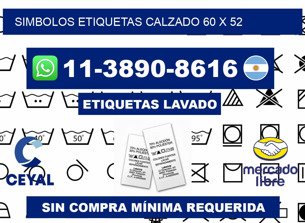 SIMBOLOS ETIQUETAS CALZADO 60 x 52