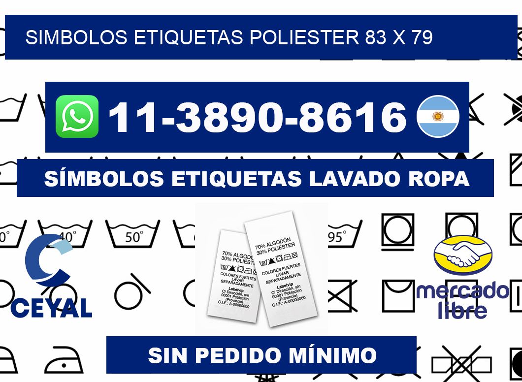 SIMBOLOS ETIQUETAS POLIESTER 83 x 79