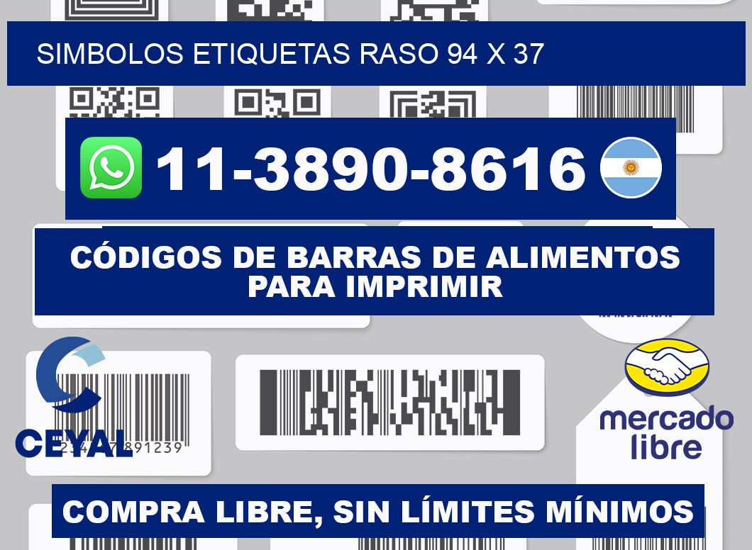 SIMBOLOS ETIQUETAS RASO 94 x 37