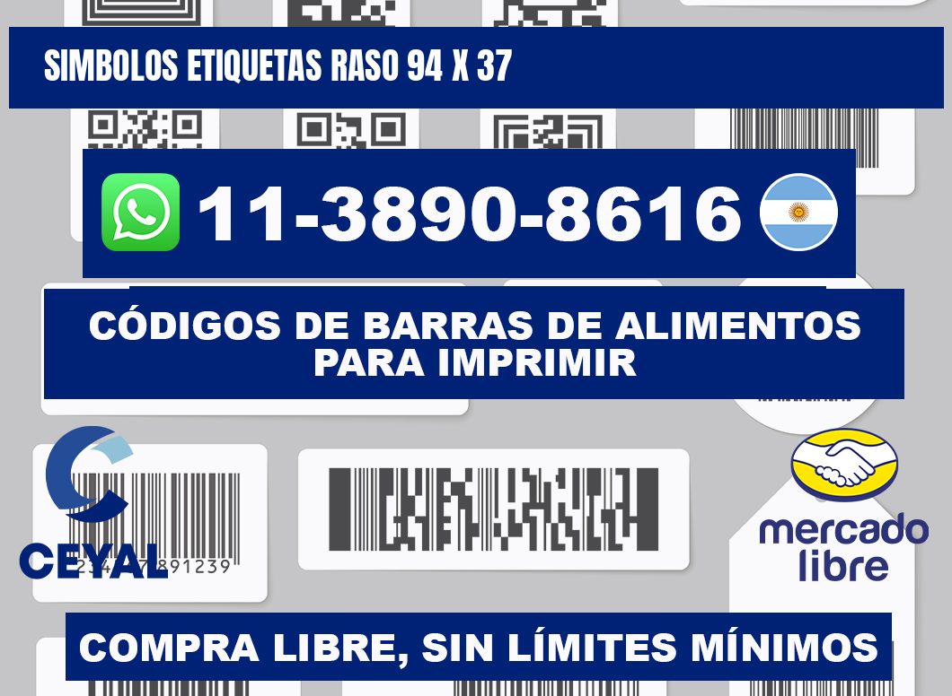 SIMBOLOS ETIQUETAS RASO 94 x 37