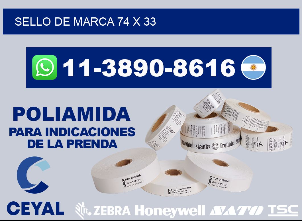 Sello de marca 74 x 33