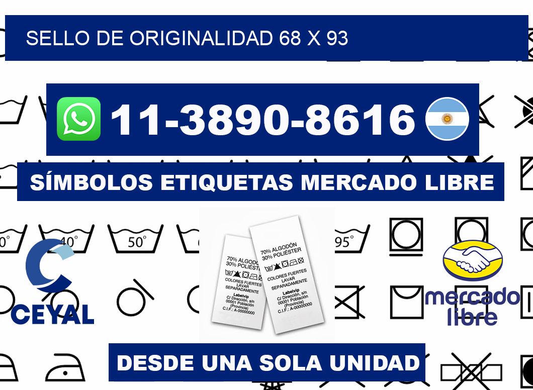 Sello de originalidad 68 x 93
