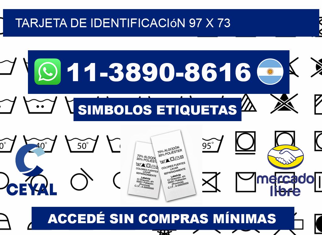 Tarjeta de identificación 97 x 73