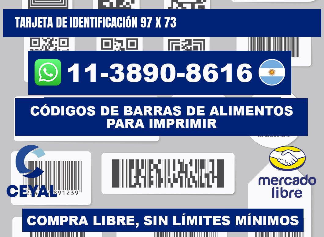 Tarjeta de identificación 97 x 73