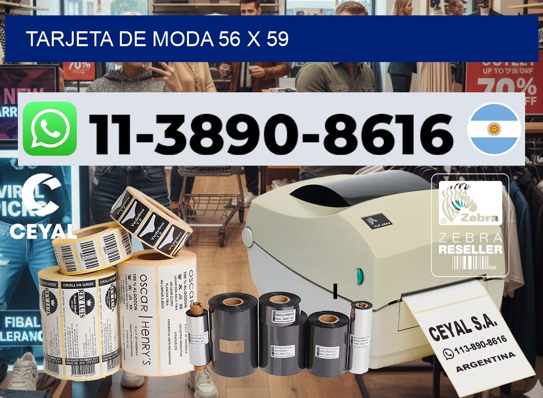 Tarjeta de moda 56 x 59