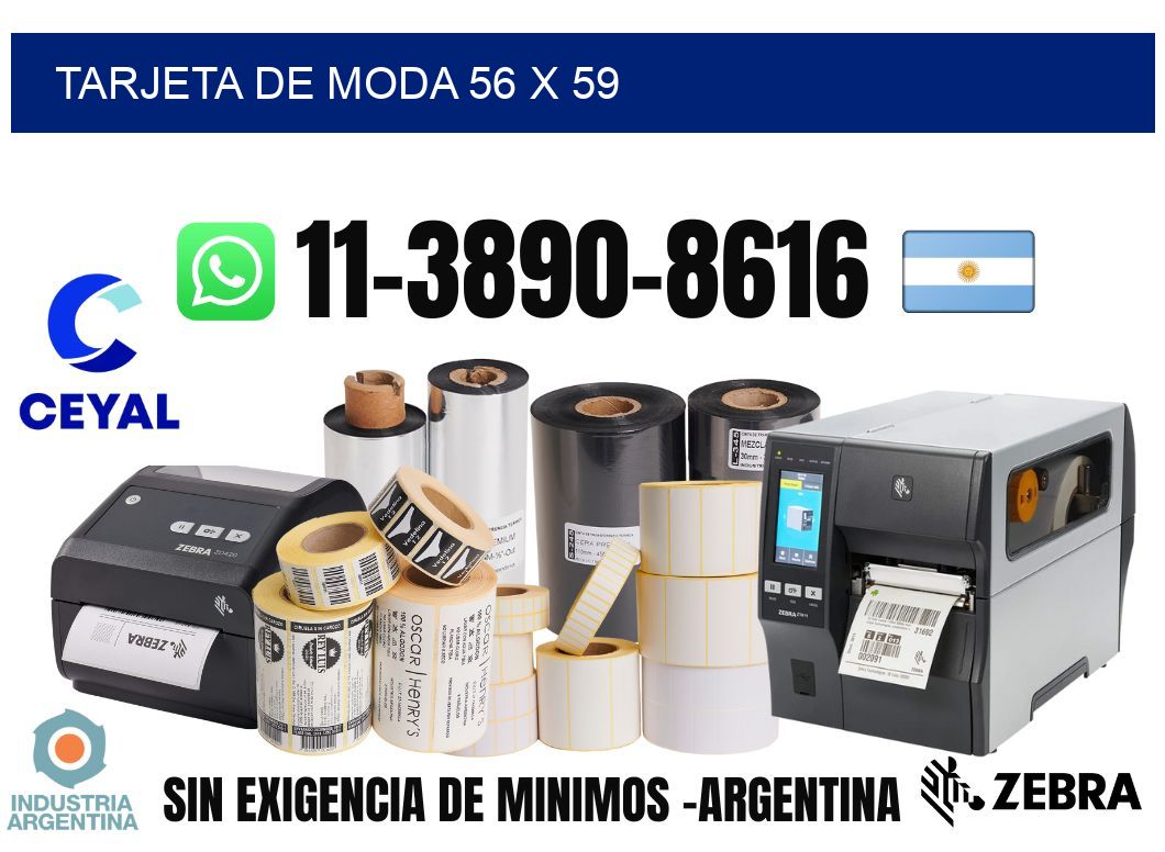 Tarjeta de moda 56 x 59
