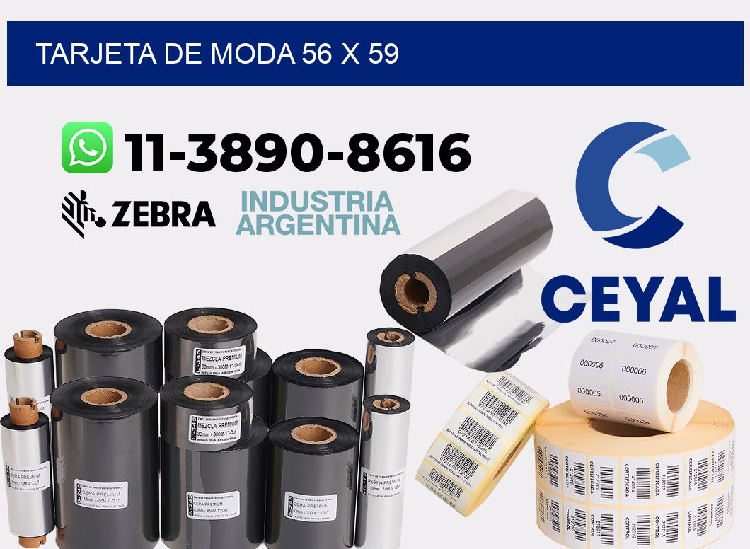 Tarjeta de moda 56 x 59