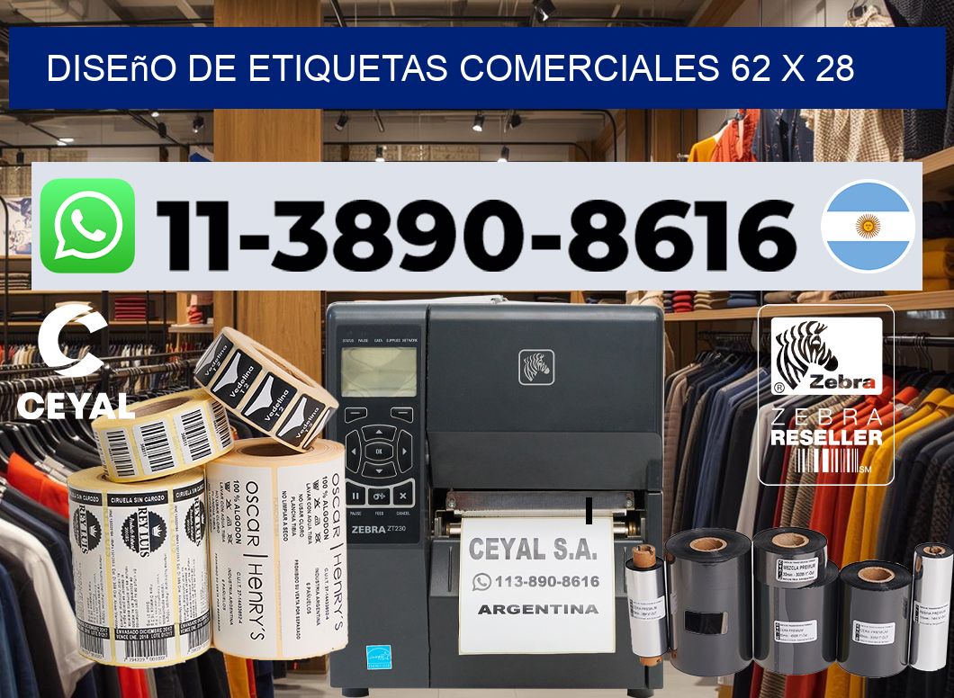 diseño de etiquetas comerciales 62 x 28