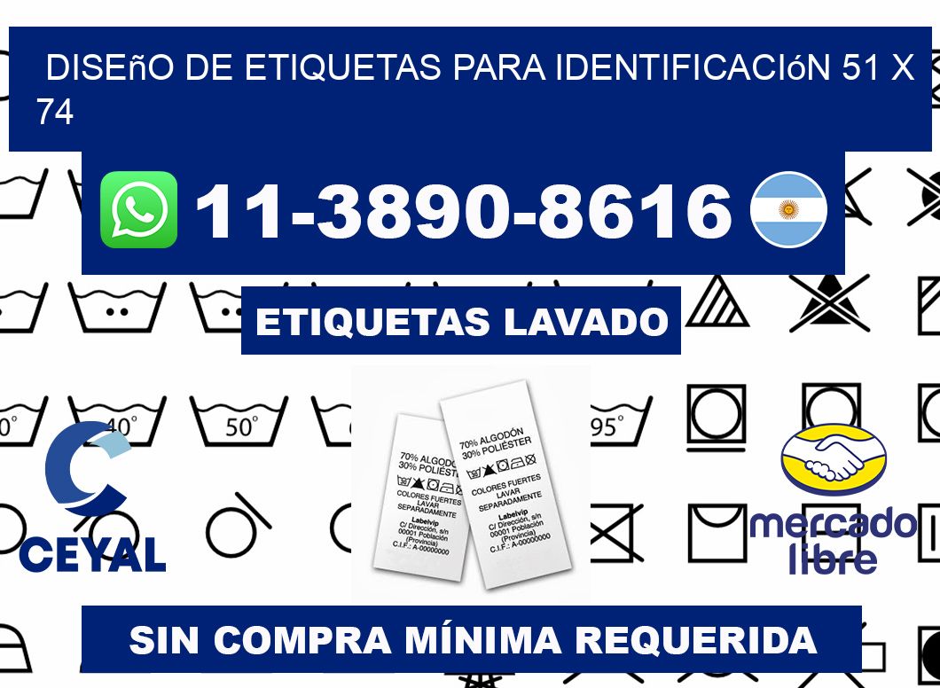 diseño de etiquetas para identificación 51 x 74