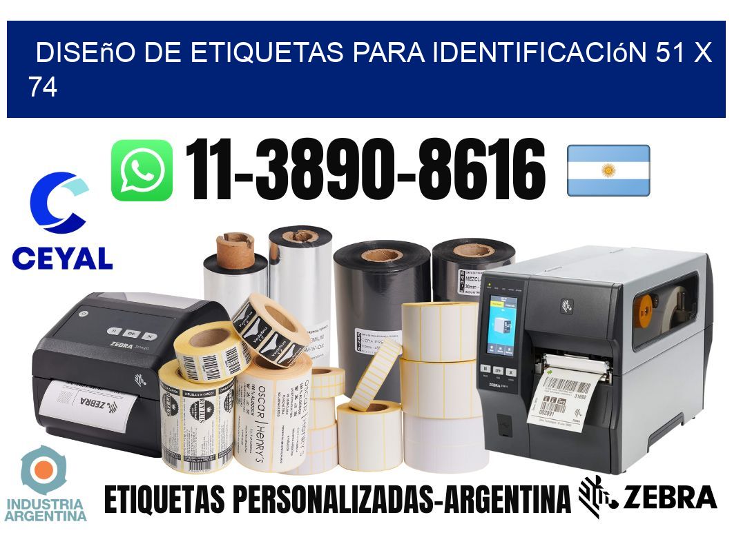 diseño de etiquetas para identificación 51 x 74