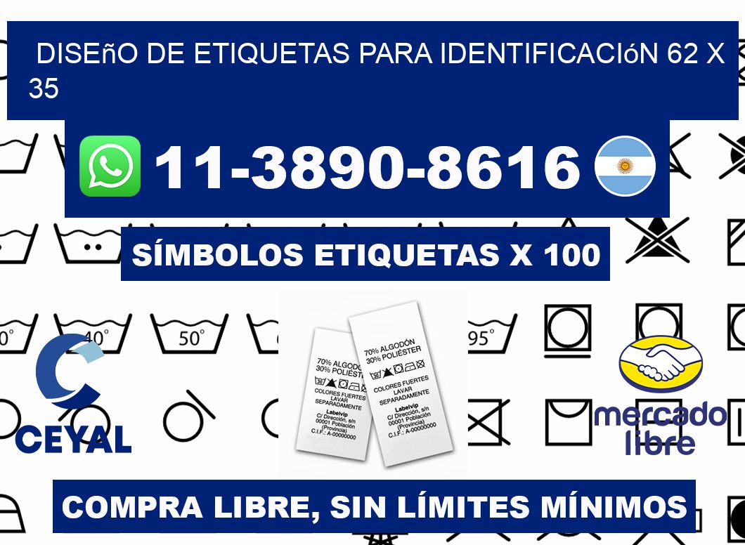 diseño de etiquetas para identificación 62 x 35