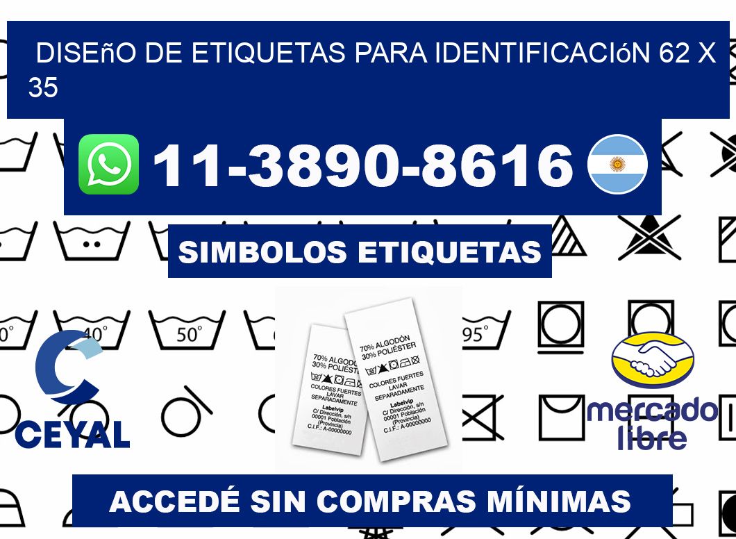 diseño de etiquetas para identificación 62 x 35