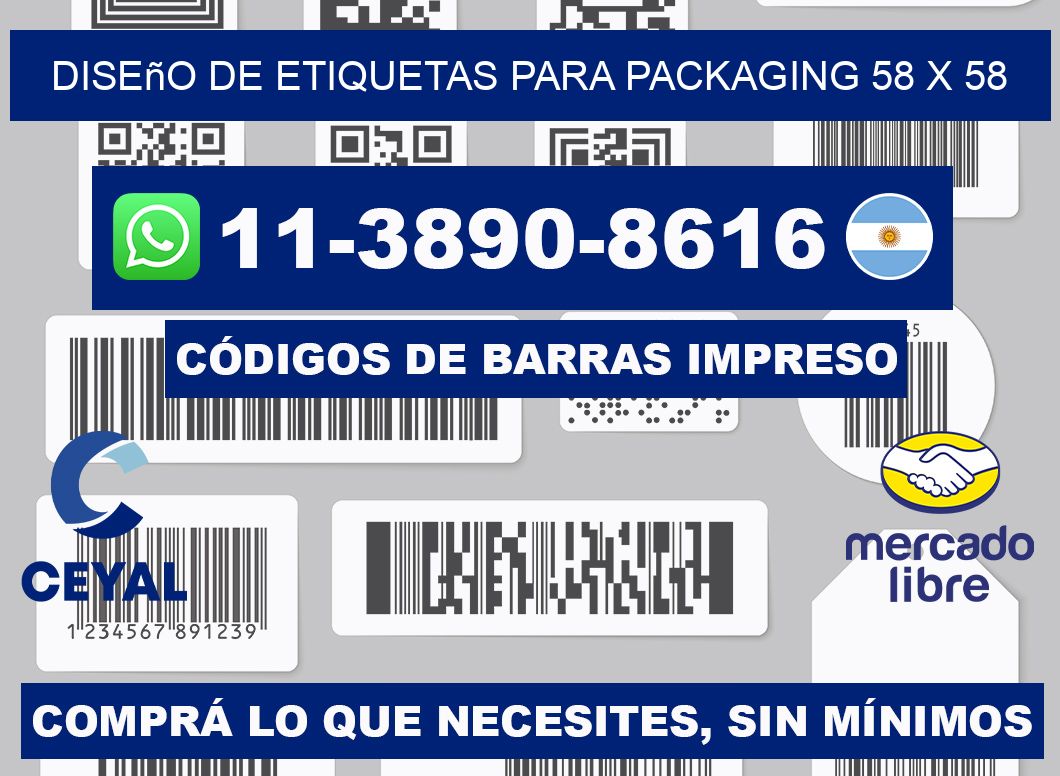 diseño de etiquetas para packaging 58 x 58