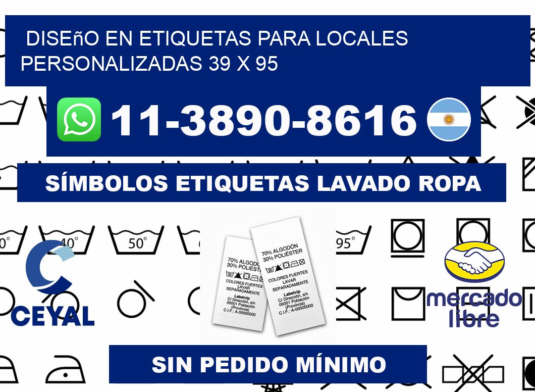 diseño en etiquetas para locales personalizadas 39 x 95