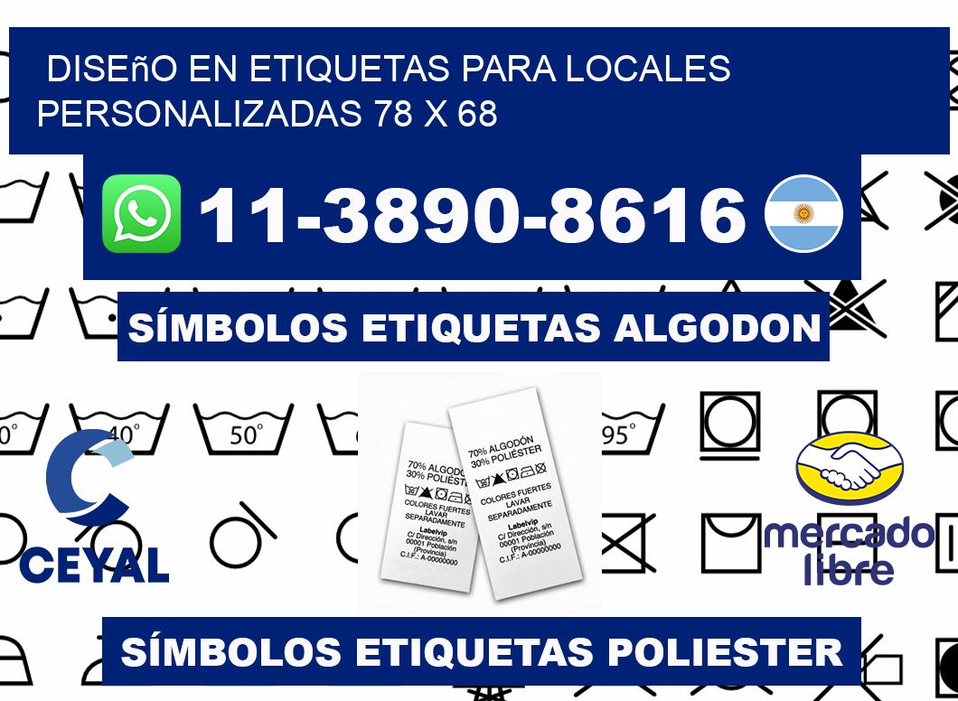 diseño en etiquetas para locales personalizadas 78 x 68