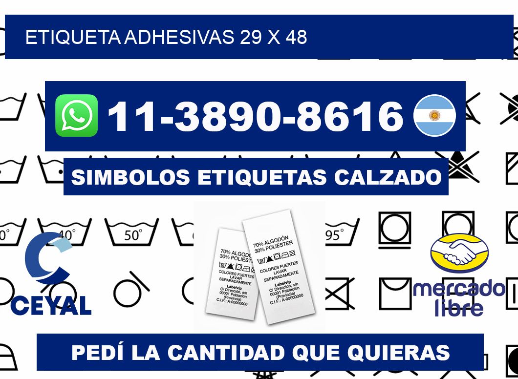 etiqueta adhesivas 29 x 48