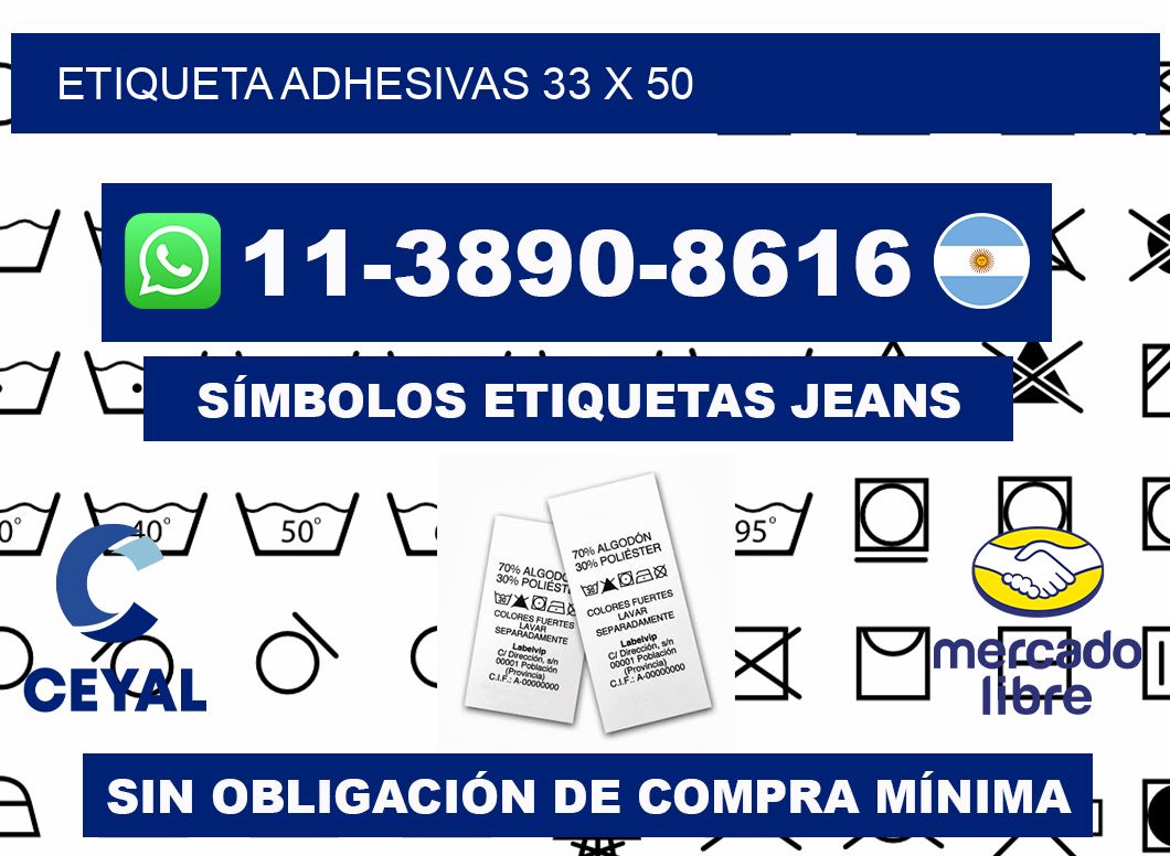 etiqueta adhesivas 33 x 50
