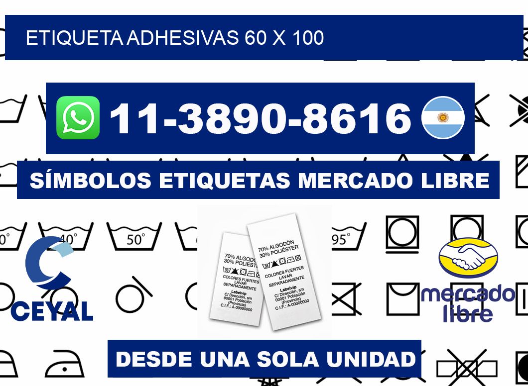 etiqueta adhesivas 60 x 100