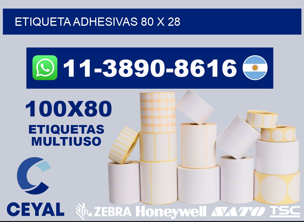etiqueta adhesivas 80 x 28