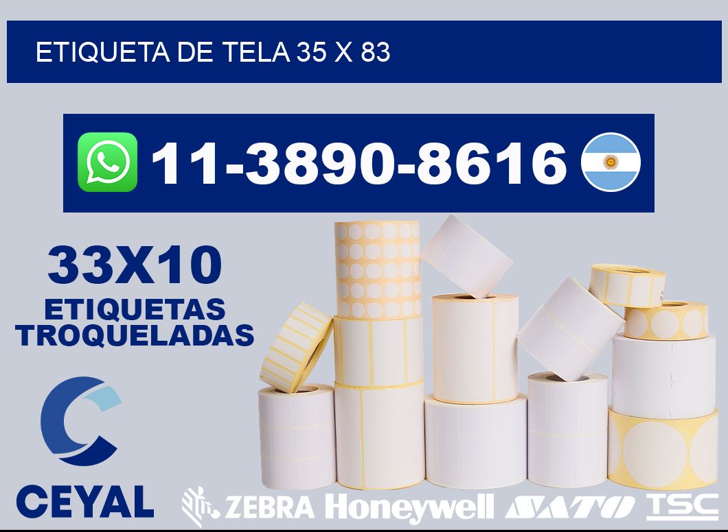 etiqueta de tela 35 x 83