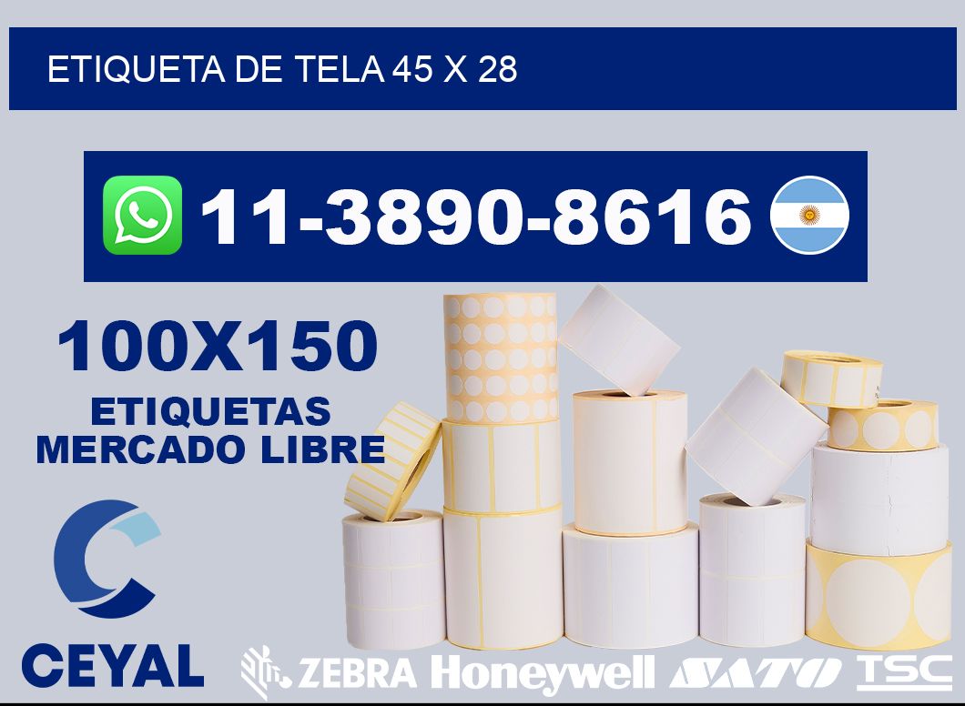 etiqueta de tela 45 x 28