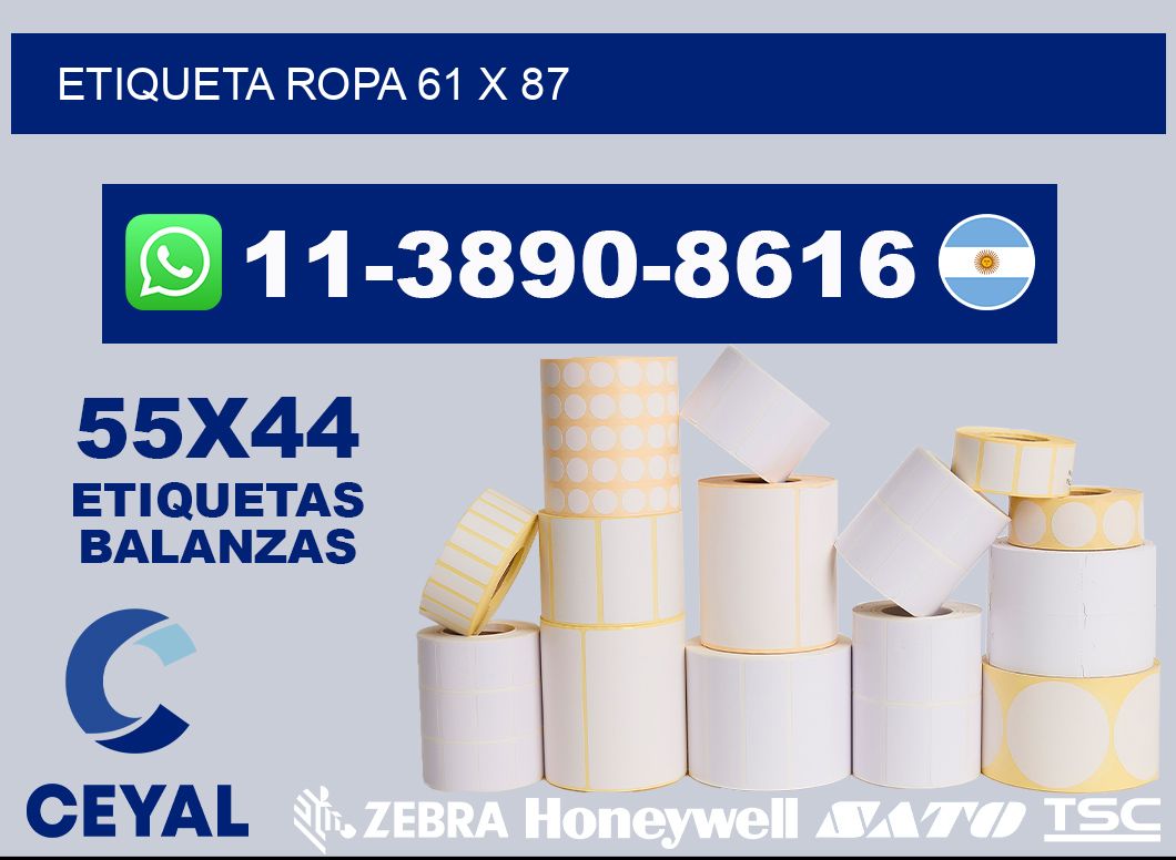 etiqueta ropa 61 x 87