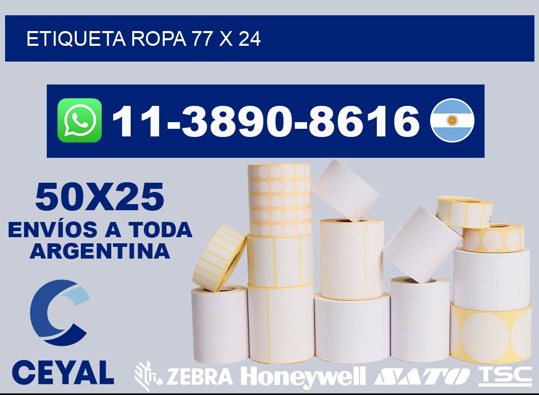 etiqueta ropa 77 x 24
