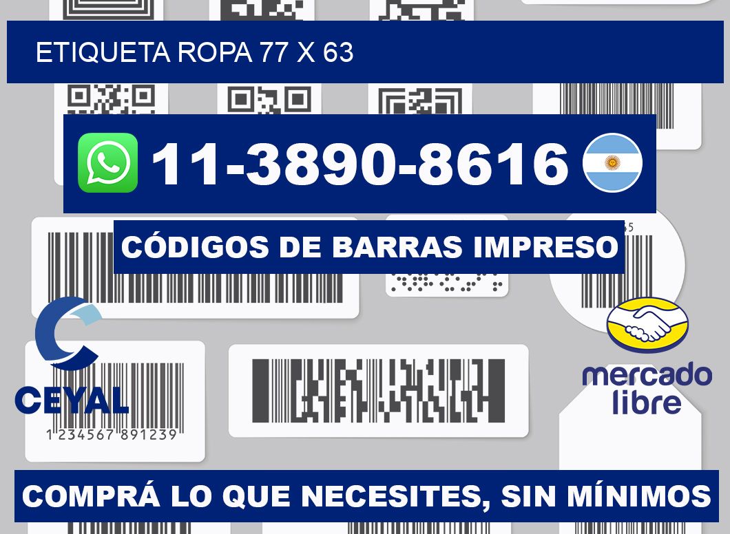 etiqueta ropa 77 x 63