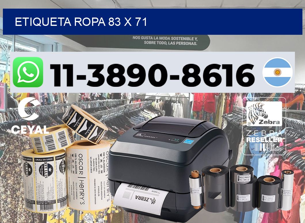 etiqueta ropa 83 x 71