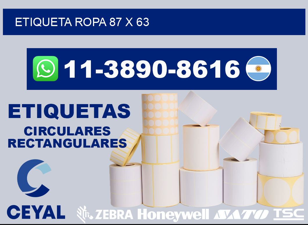 etiqueta ropa 87 x 63