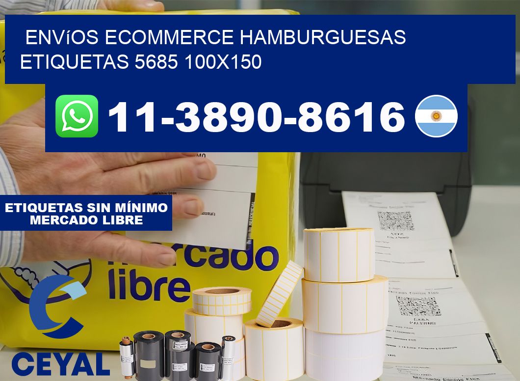 Envíos Ecommerce hamburguesas etiquetas 5685 100×150