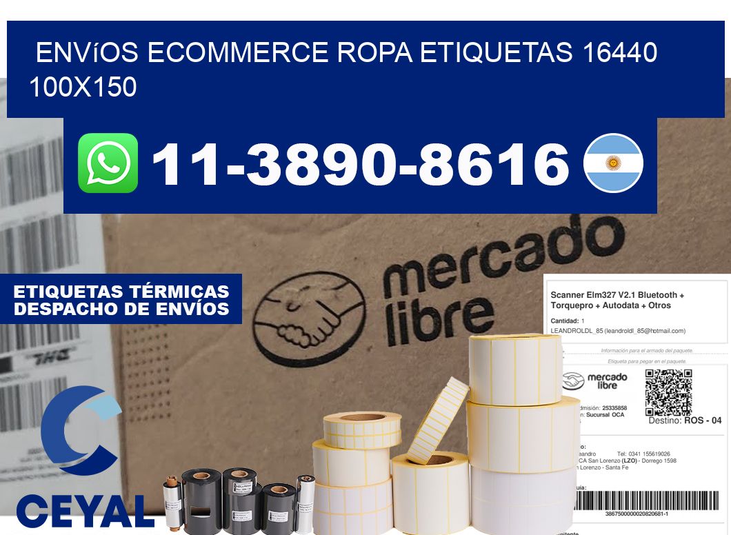 Envíos Ecommerce ropa etiquetas 16440 100x150