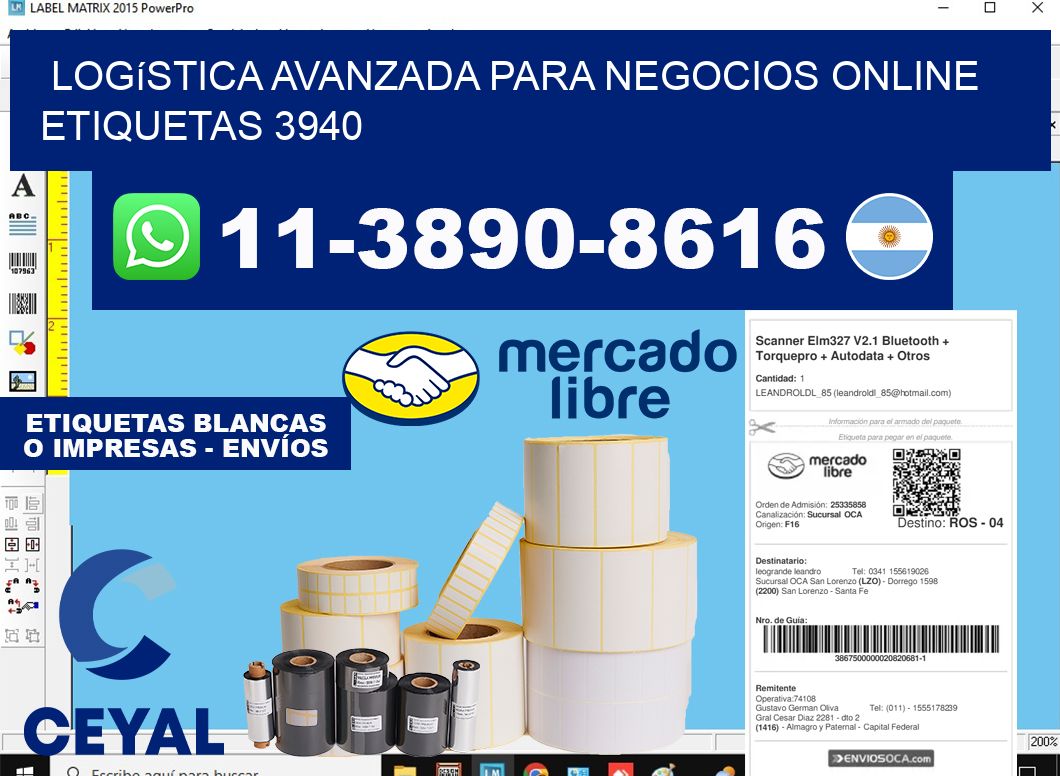 Logística avanzada para negocios online  etiquetas 3940