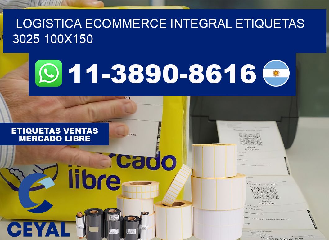 Logística ecommerce integral etiquetas 3025 100×150
