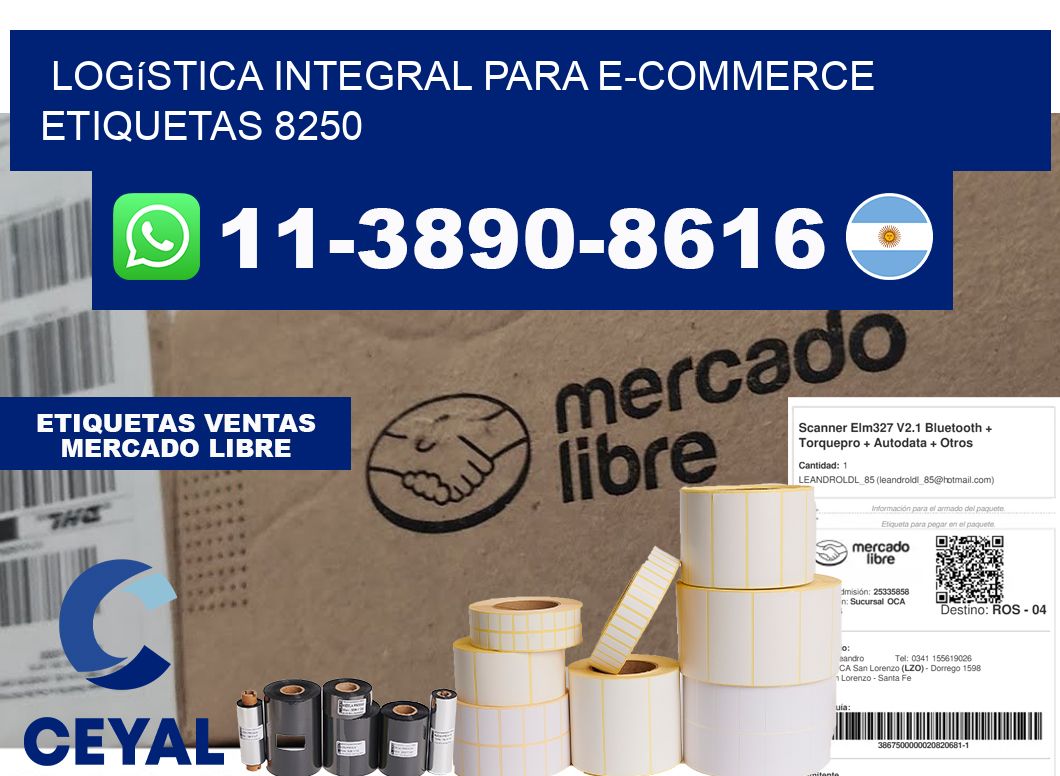 Logística integral para e-commerce etiquetas 8250