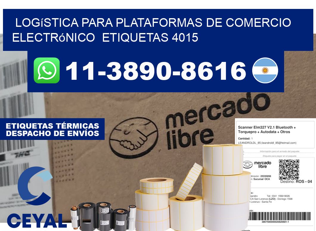 Logística para plataformas de comercio electrónico etiquetas 4015