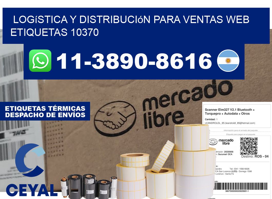 Logística y distribución para ventas web  etiquetas 10370