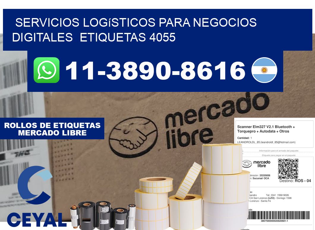Servicios logísticos para negocios digitales etiquetas 4055