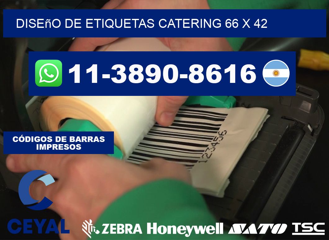 diseño de etiquetas catering 66 x 42