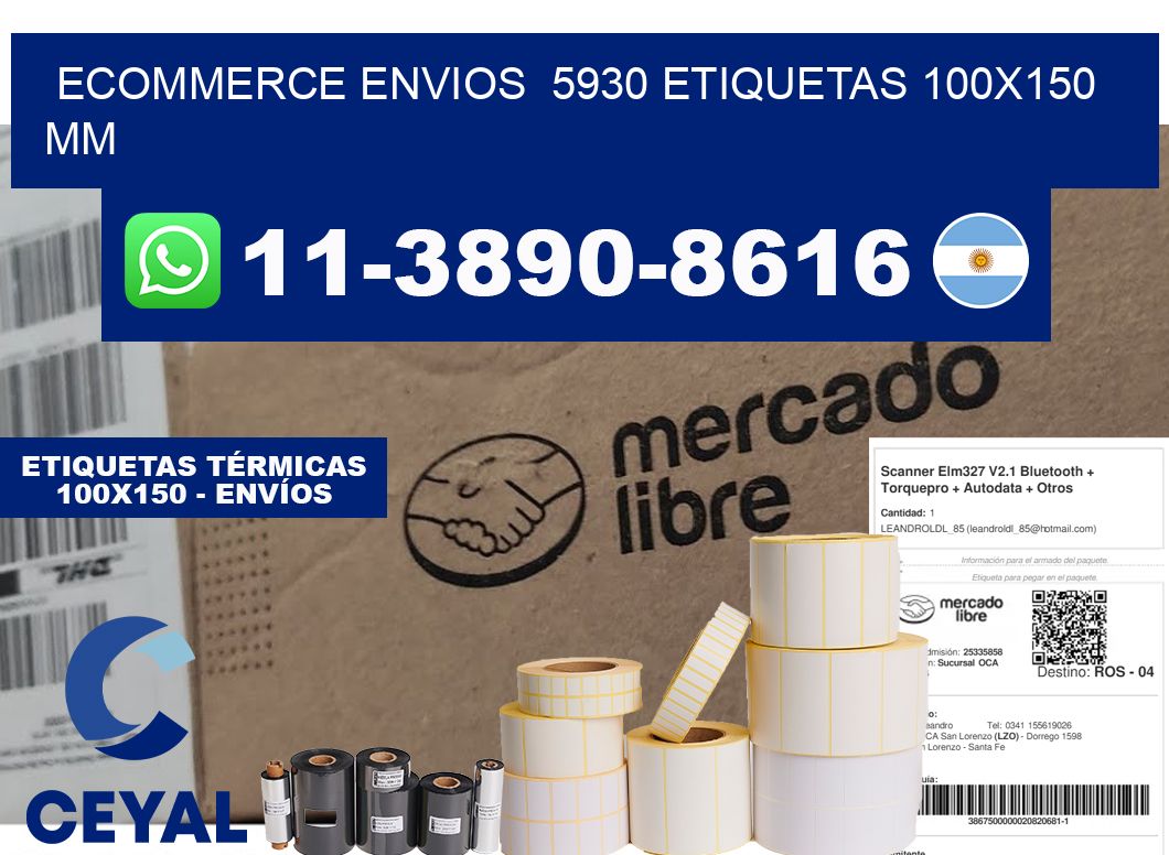 ecommerce envios  5930 etiquetas 100x150 mm