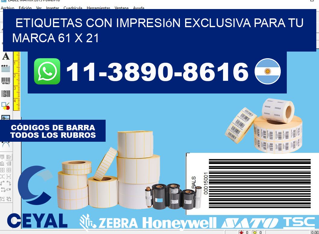 etiquetas con impresión exclusiva para tu marca 61 x 21