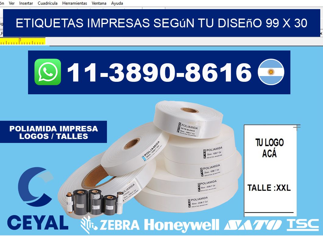 etiquetas impresas según tu diseño 99 x 30